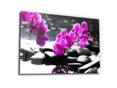 ・"Purple Orctid"・Glass Wall Art - Wonders Of Wall